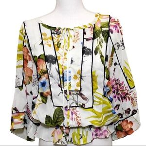 Daniel Rainn | Multicolor Floral Peplum Blouse